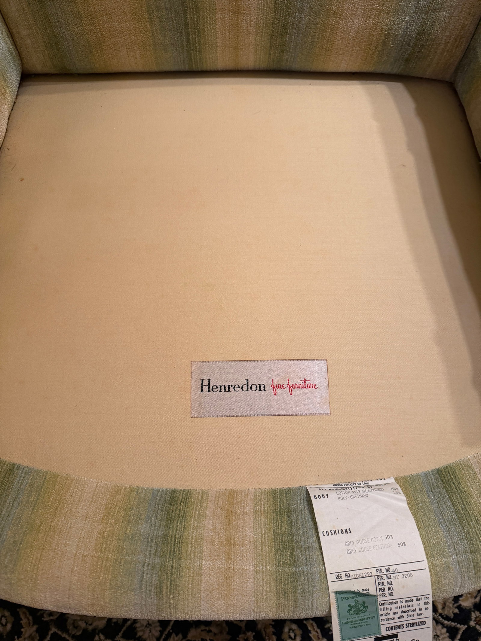 1960s Henredon Schoonbeck Louis XVI Style Down-Filled Bergere Armchair - 8