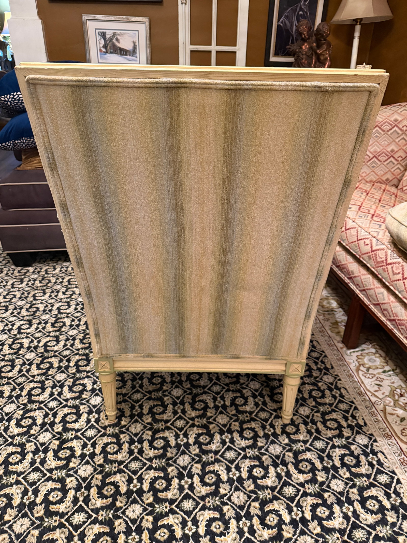 1960s Henredon Schoonbeck Louis XVI Style Down-Filled Bergere Armchair - 9