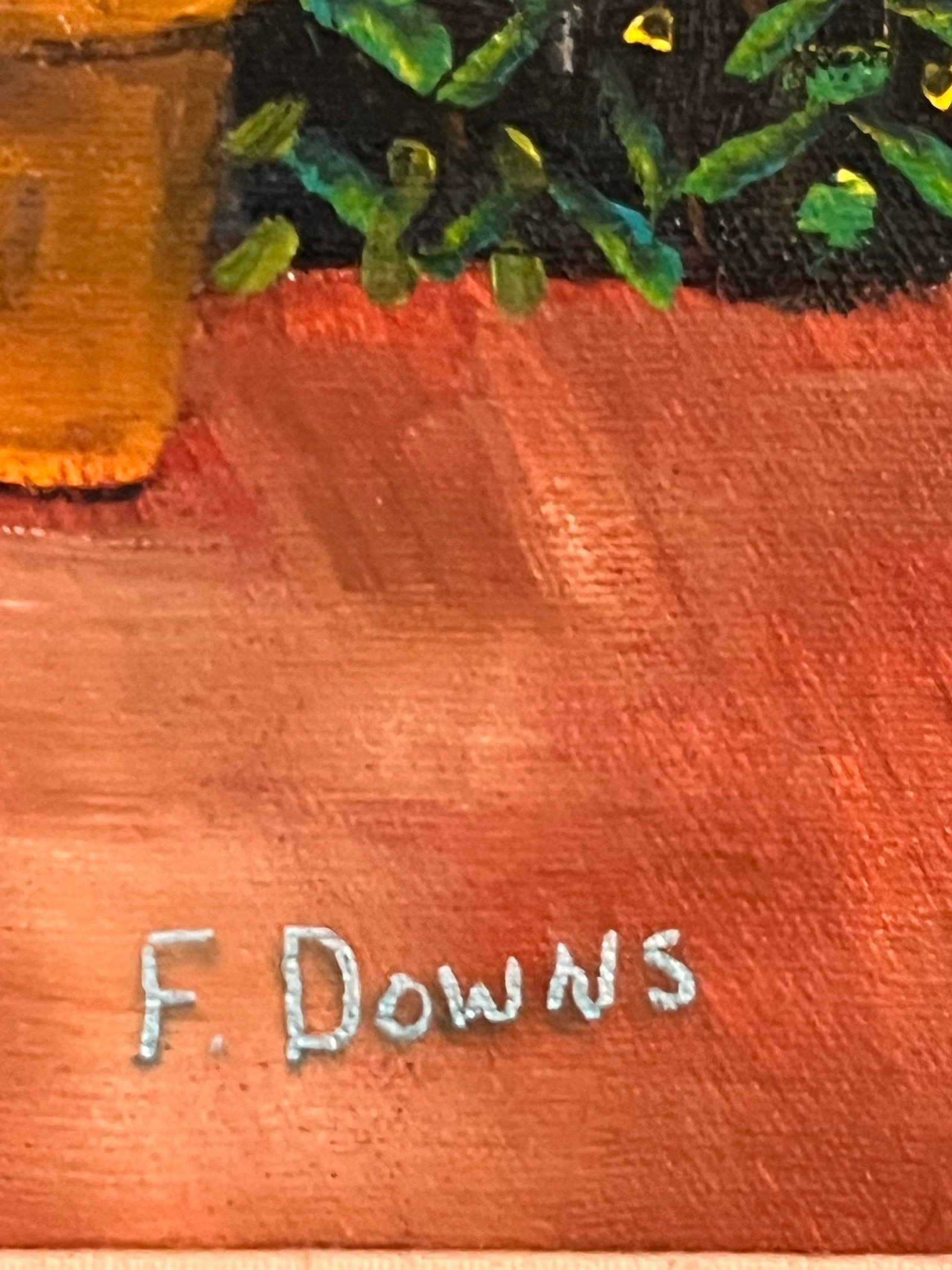 1980s Chairish Title Francis "Duke" Downs Palm Beach Florida Garden Oil Painting, Signed - 5