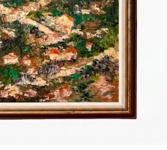 1969 Oil on Board Impressionist Landscape Signed "Gussie" - 4