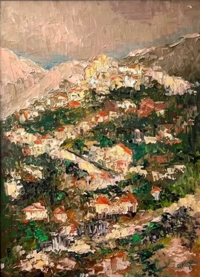 1969 Oil on Board Impressionist Landscape Signed "Gussie" - 6