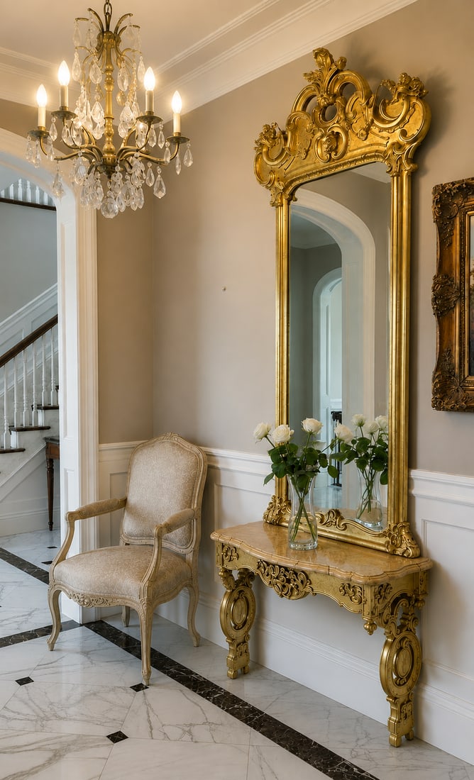Monumental 19th-Century Rococo Revival Giltwood Pier Mirror &Amp; Matching Console, C. 1860-1875 - 12