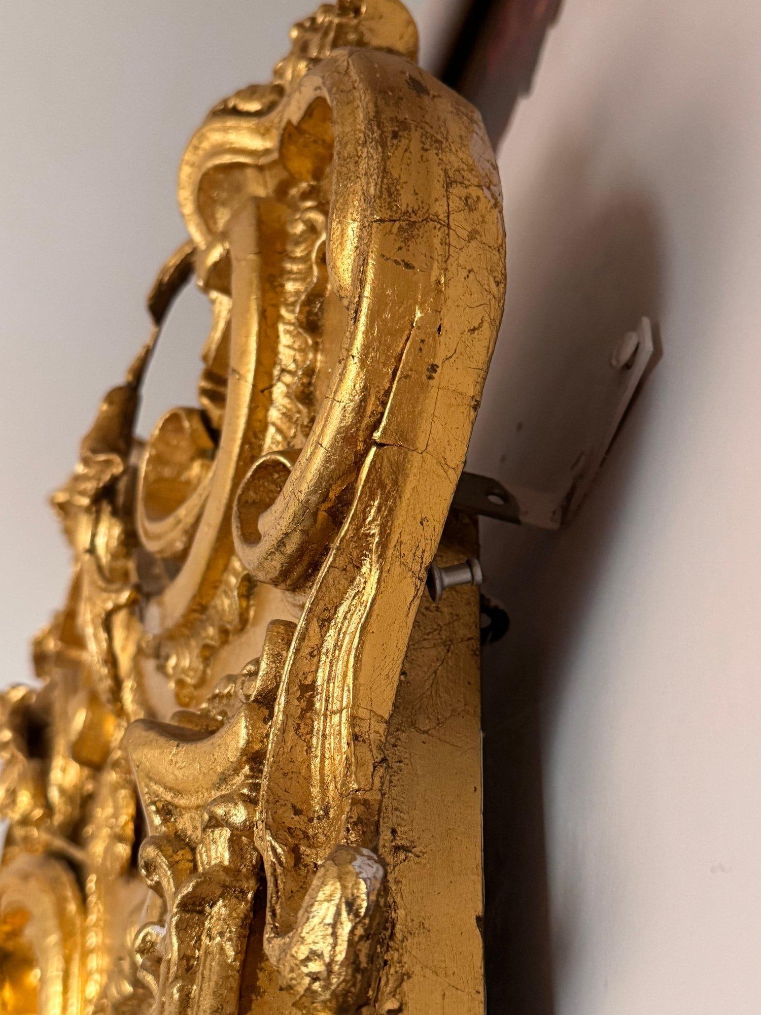 Monumental 19th-Century Rococo Revival Giltwood Pier Mirror &Amp; Matching Console, C. 1860-1875 - 7