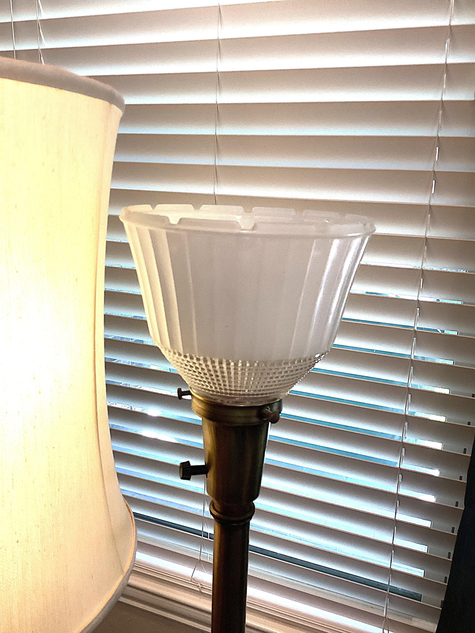 Mid 20th Century Hollywood Regency Rembrandt Brass Lamps With Original Shades - A Pair - 4