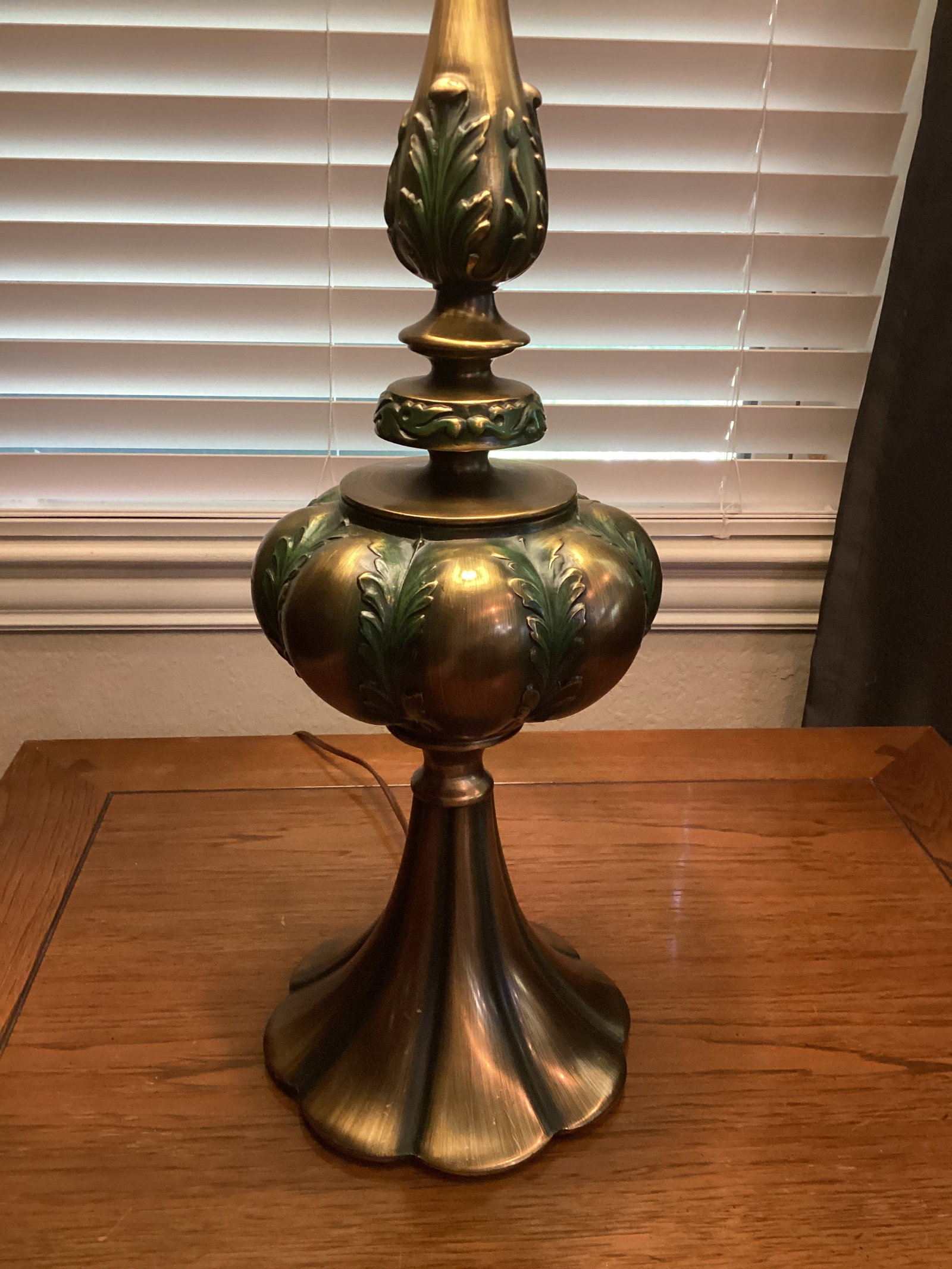 Mid 20th Century Hollywood Regency Rembrandt Brass Lamps With Original Shades - A Pair - 6