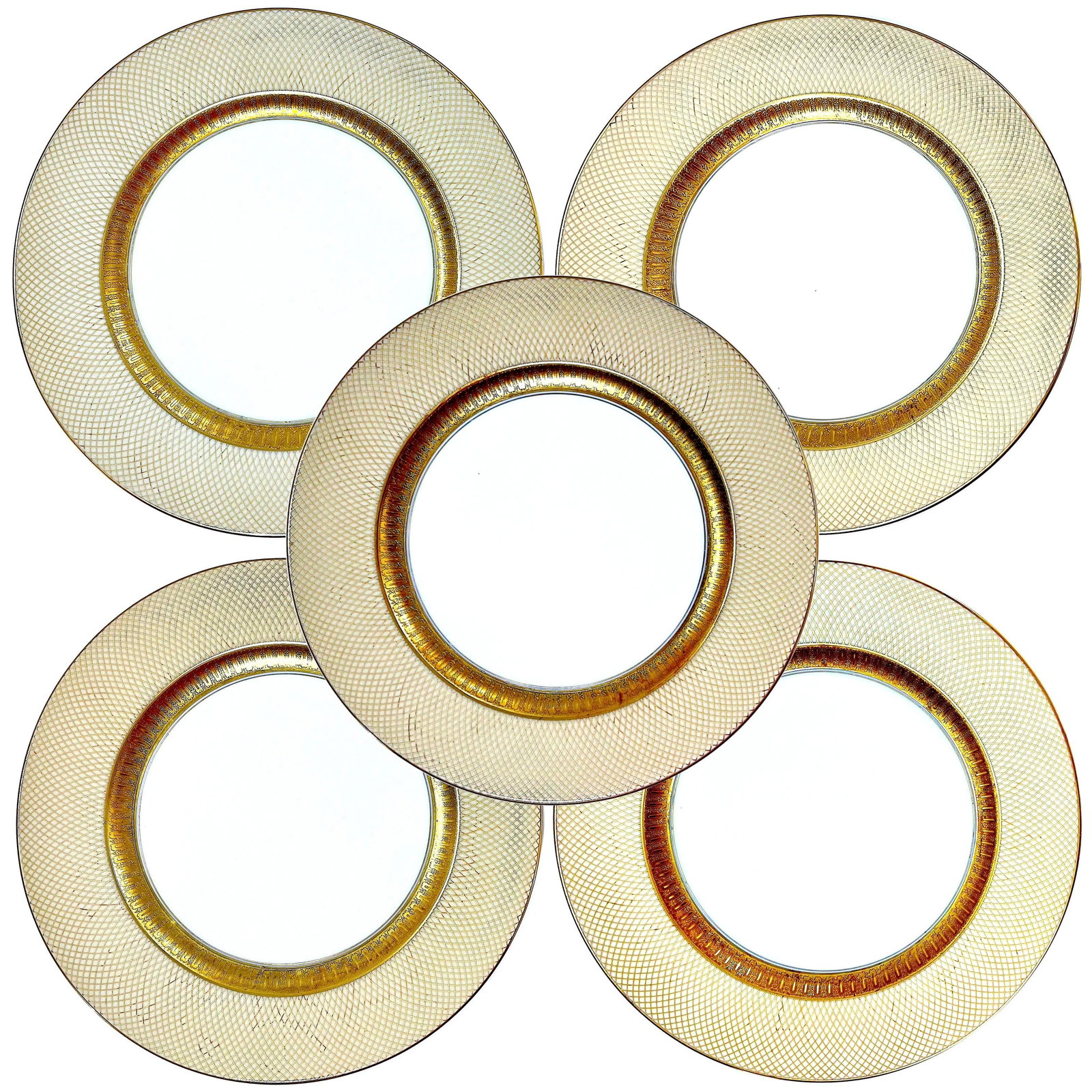 1960s Rosenthal Golden Grail Encrusted Gold Porcelain Dinnerware by Raymond Loewy - 45 Piece Service - 4