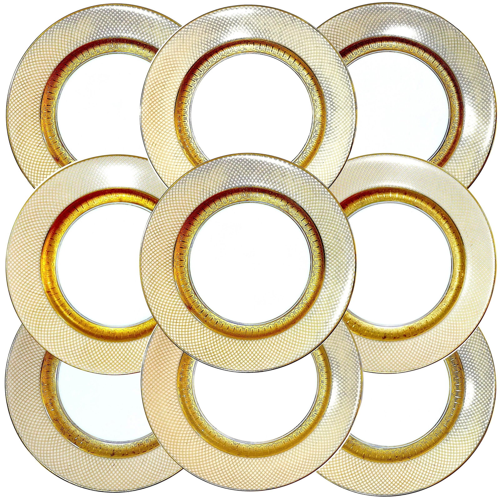 1960s Rosenthal Golden Grail Encrusted Gold Porcelain Dinnerware by Raymond Loewy - 45 Piece Service - 7