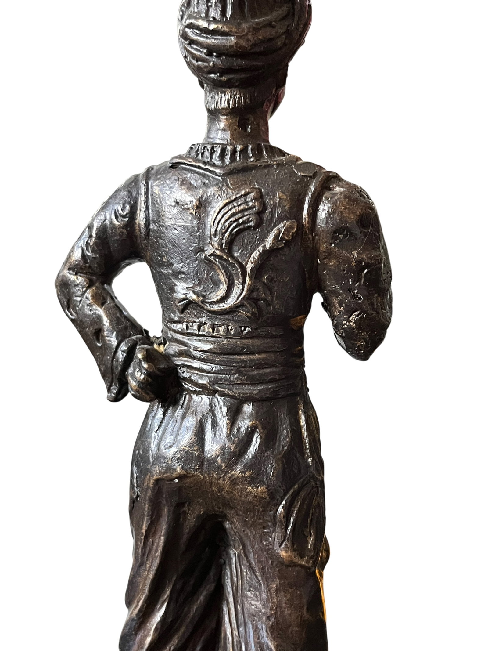 Vintage Maitland-Smith Attributed Bronze Turbaned Attendant Figural Candlesticks Manner of Tony Duqu - 10