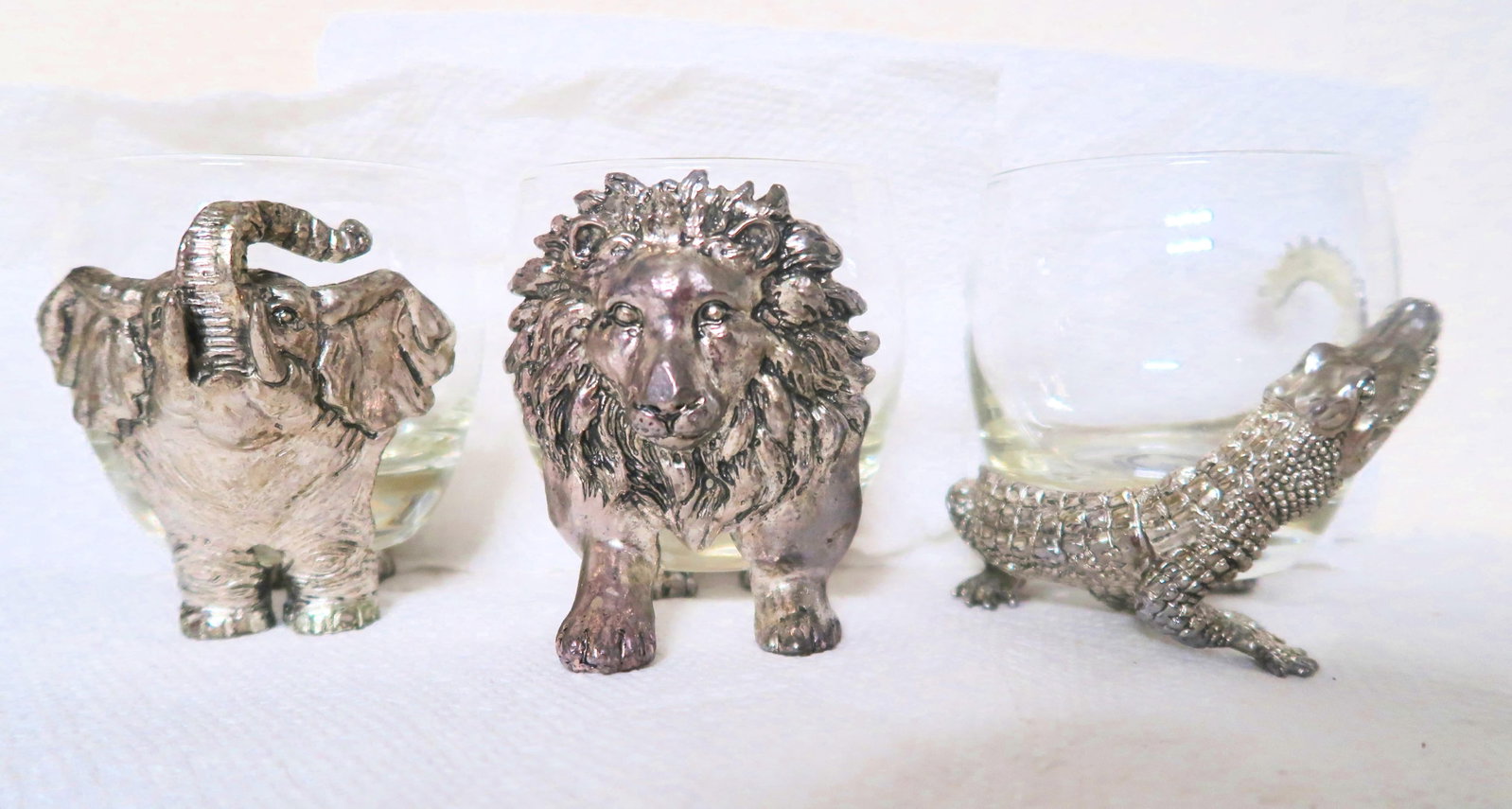 1990s Arthur Court - Three Rare Discontinued Safari Series With Feet - The Alligator, the Lion, the - 4