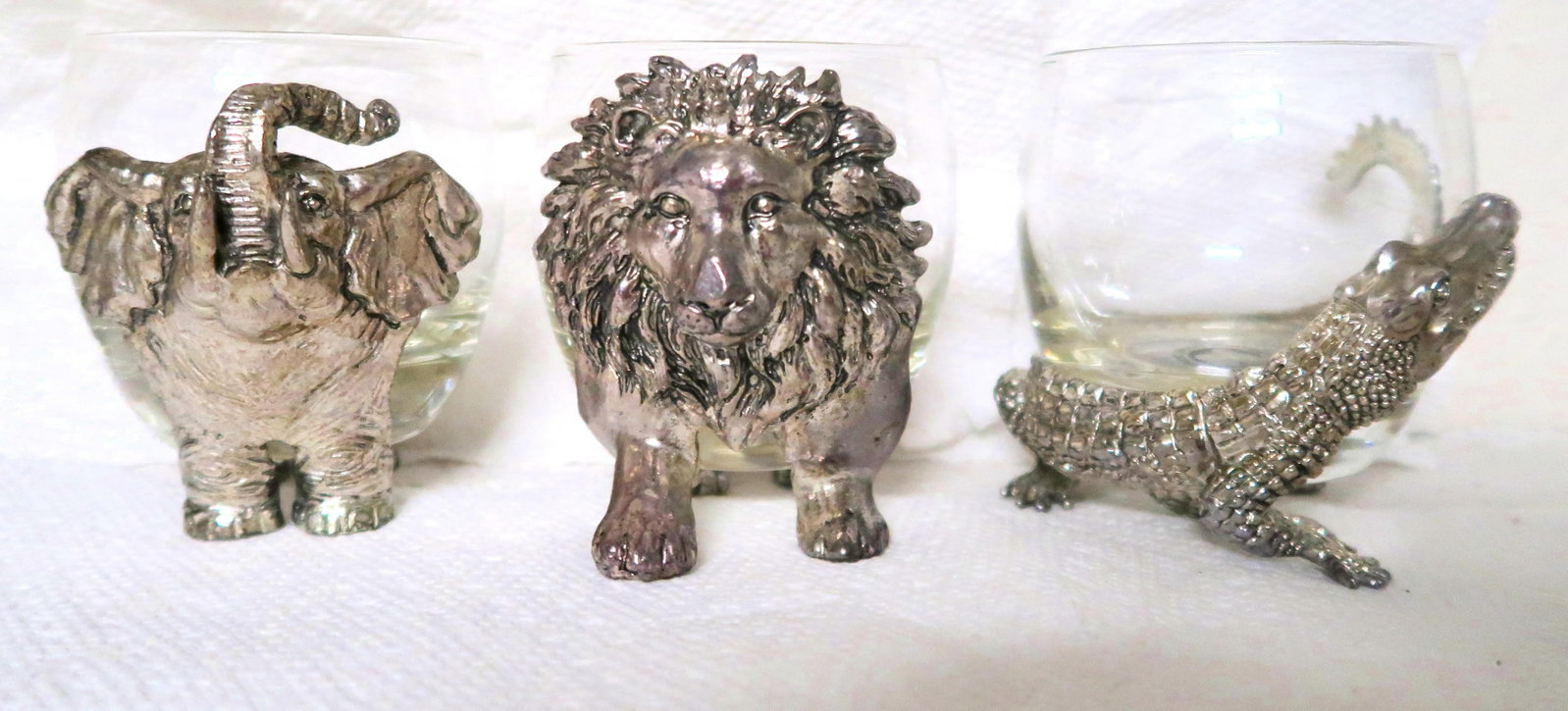 1990s Arthur Court - Three Rare Discontinued Safari Series With Feet - The Alligator, the Lion, the - 5