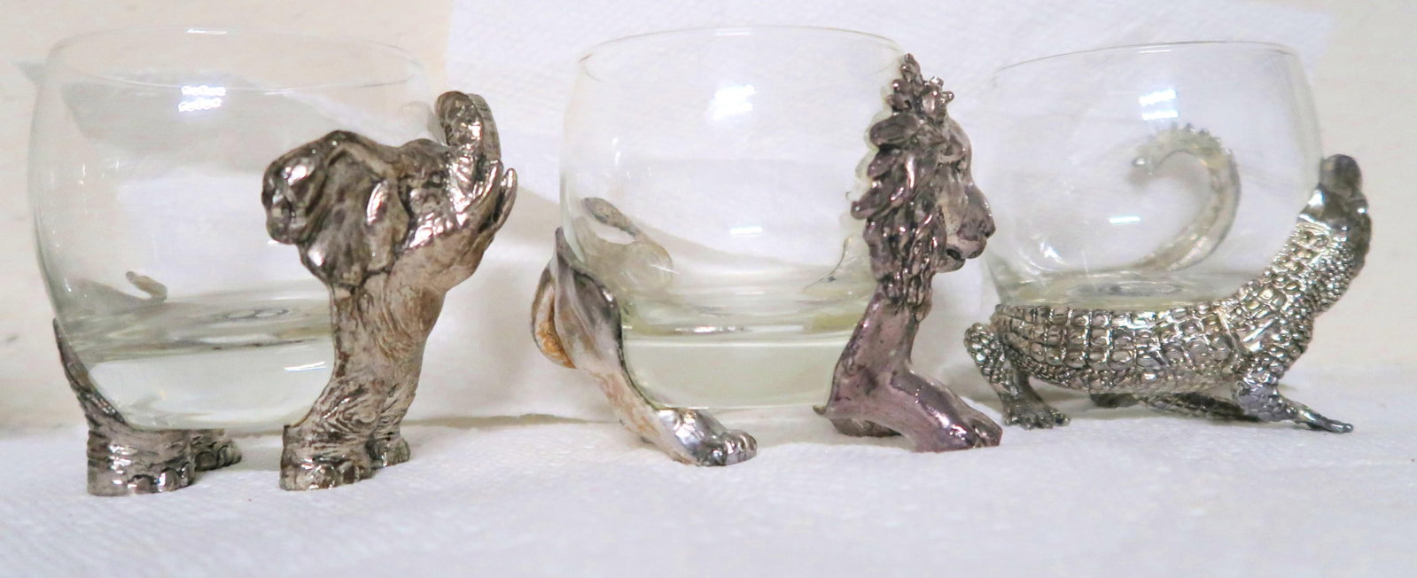 1990s Arthur Court - Three Rare Discontinued Safari Series With Feet - The Alligator, the Lion, the - 6