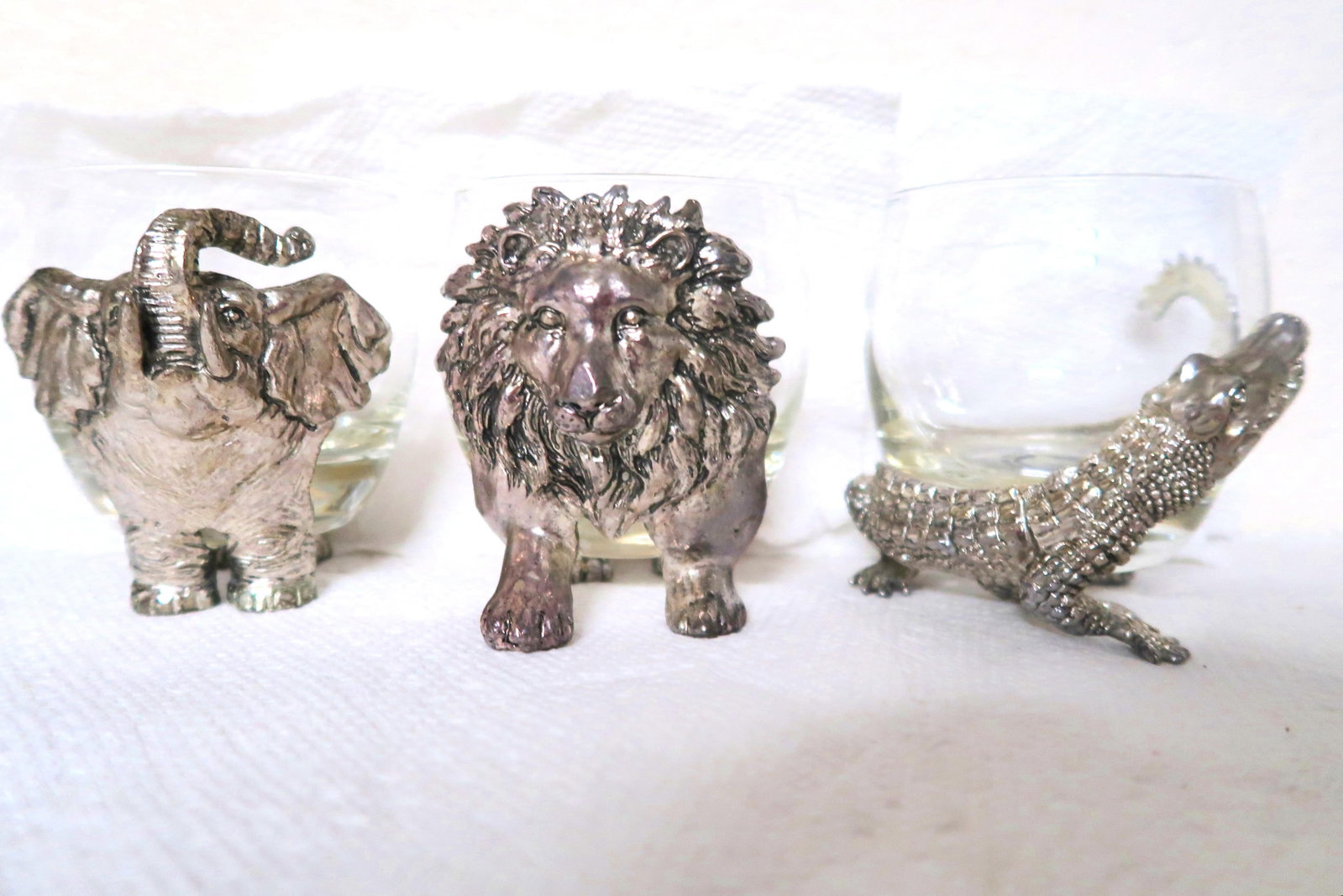 1990s Arthur Court - Three Rare Discontinued Safari Series With Feet - The Alligator, the Lion, the - 8