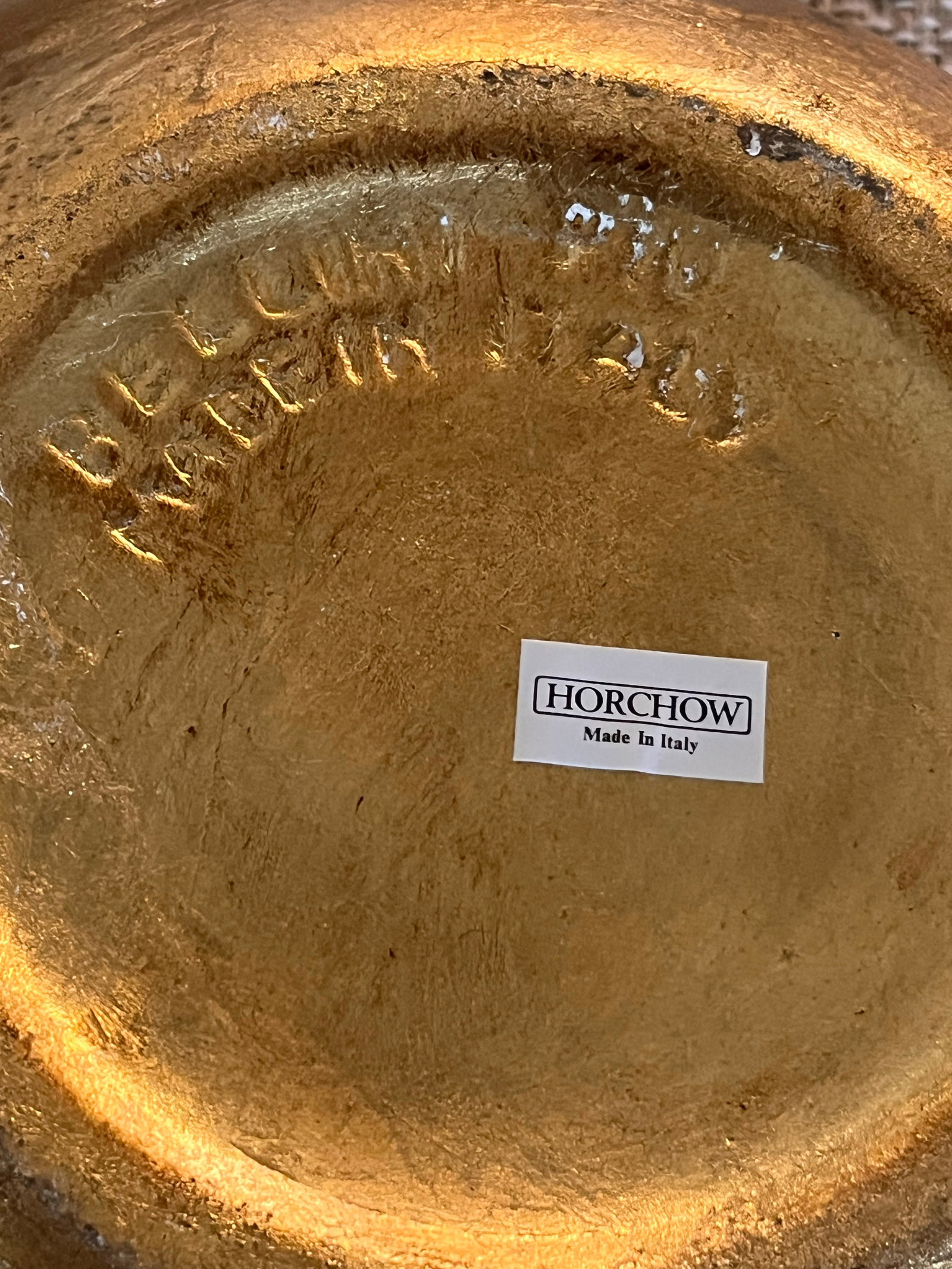 Vintage Horchow Italian Gilt Sculptural Flower Bowl. - 6