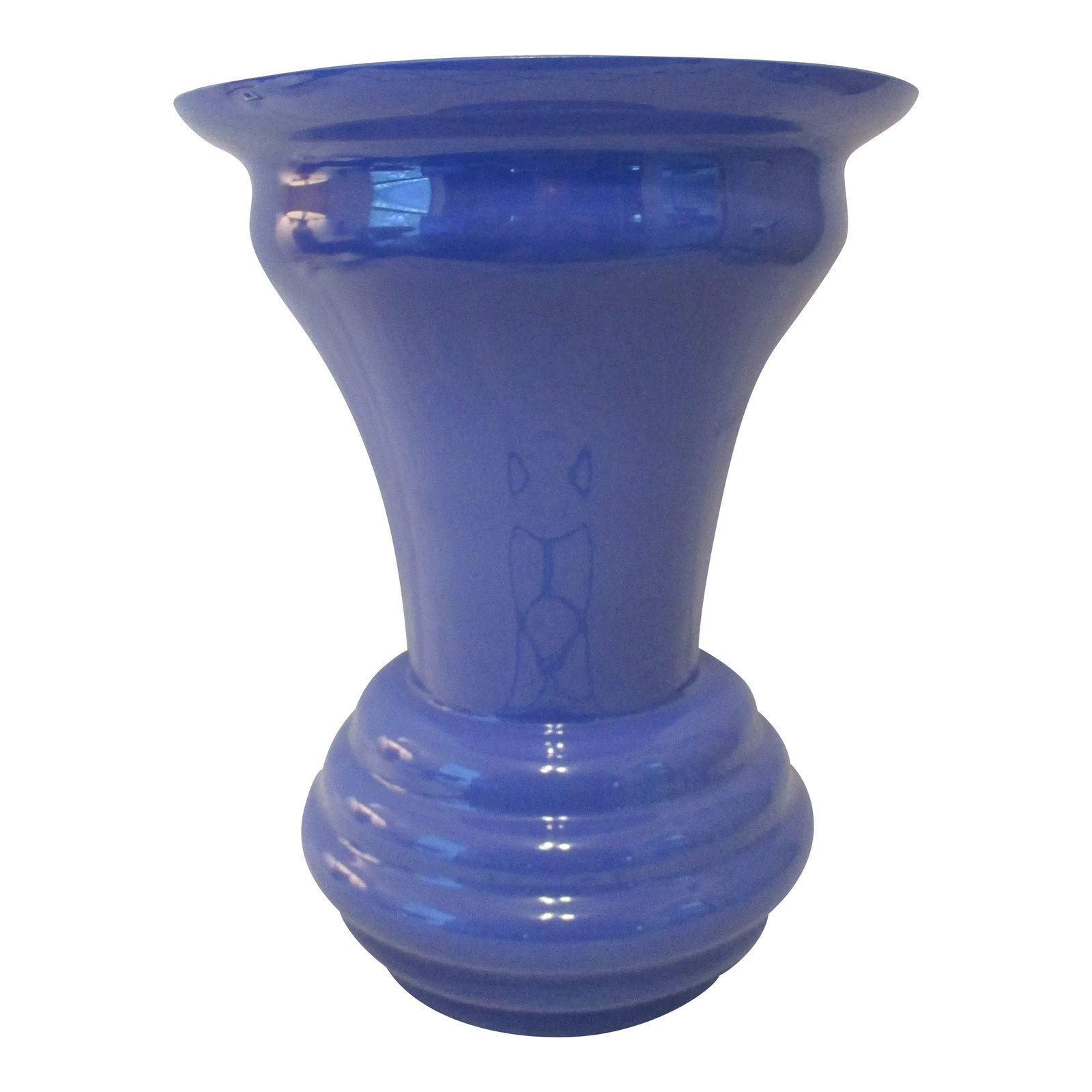 Contemporary Blue Glass Italian Trophy Vase: VGnewtrend Collection Italian Murano Blue Glass Trophy Vase This beautiful piece of murano art glass comes from the high end designer VGnewtrend. Acquired from a high end Miami design store. The troph