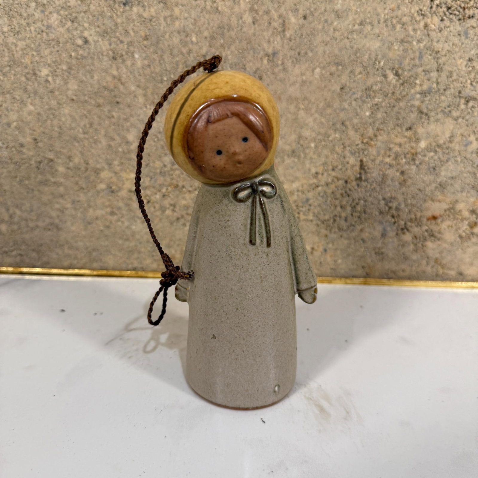 Mid-Century Modern Scandinavian Hanging Doll Bell Hand Crafted Art Pottery - 10