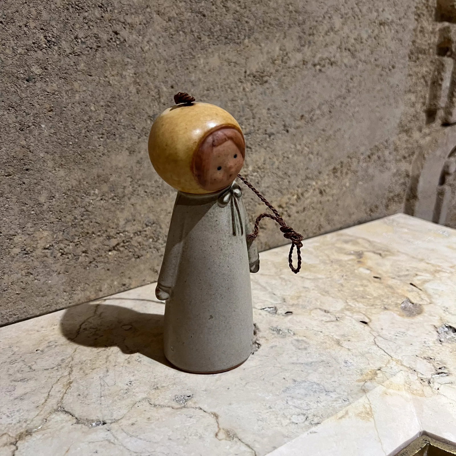 Mid-Century Modern Scandinavian Hanging Doll Bell Hand Crafted Art Pottery - 4
