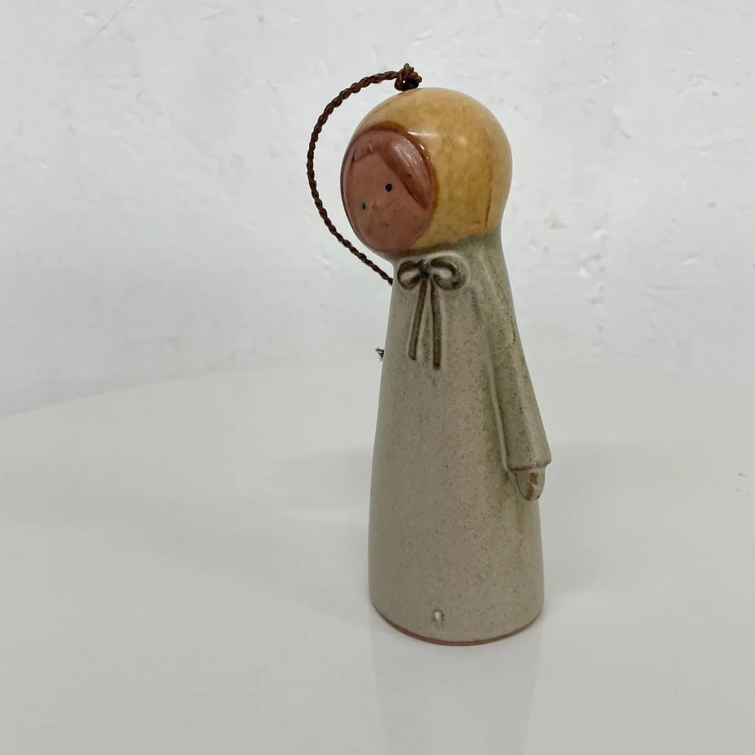Mid-Century Modern Scandinavian Hanging Doll Bell Hand Crafted Art Pottery - 7
