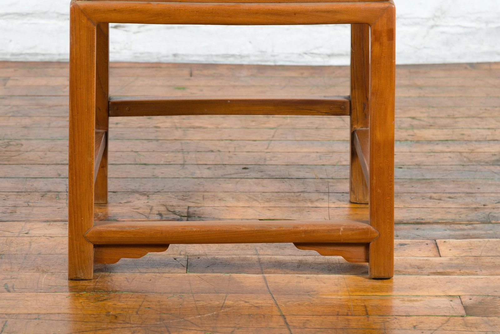 Early 20th Century Chinese Carved Elmwood & Rattan Seat Side Chair - 4