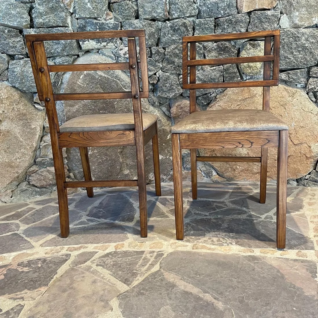 Oak Side Chairs After Paul Laszlo Glenn of Calif Restored Mid-Century Modern - 2