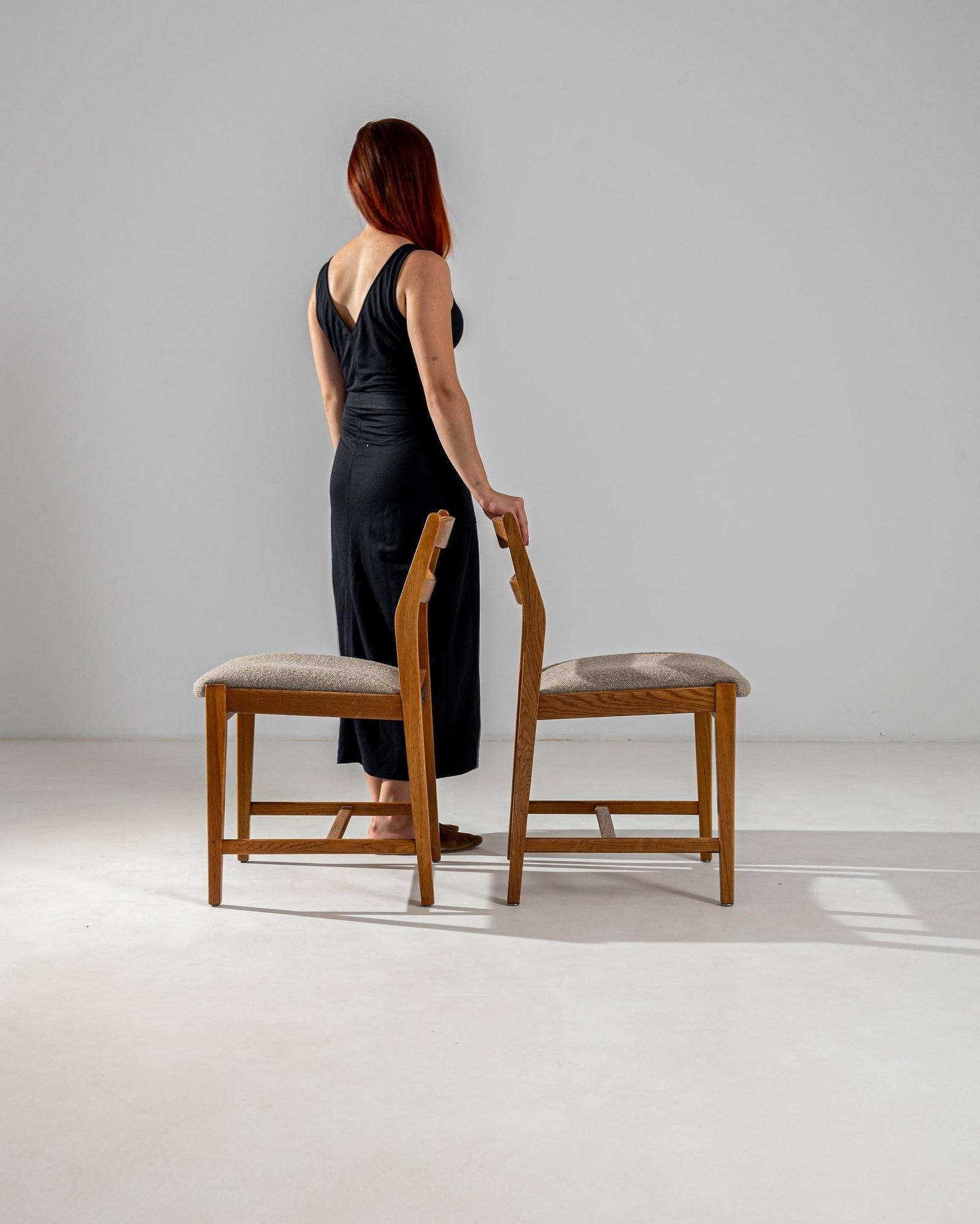 20th Century Danish Wooden Chairs, Pair - 8