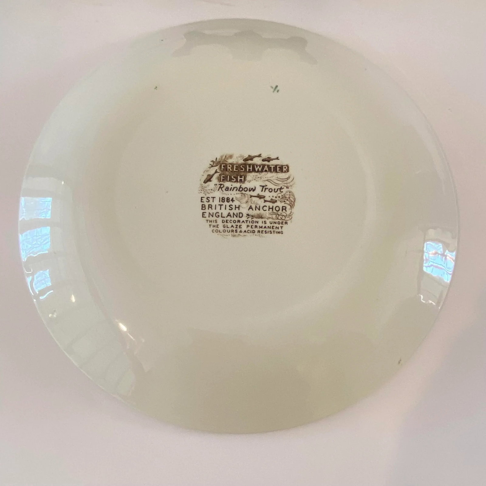 Vintage British Anchor Freshwater Fish Rainbow Trout Dinner Plate - 5