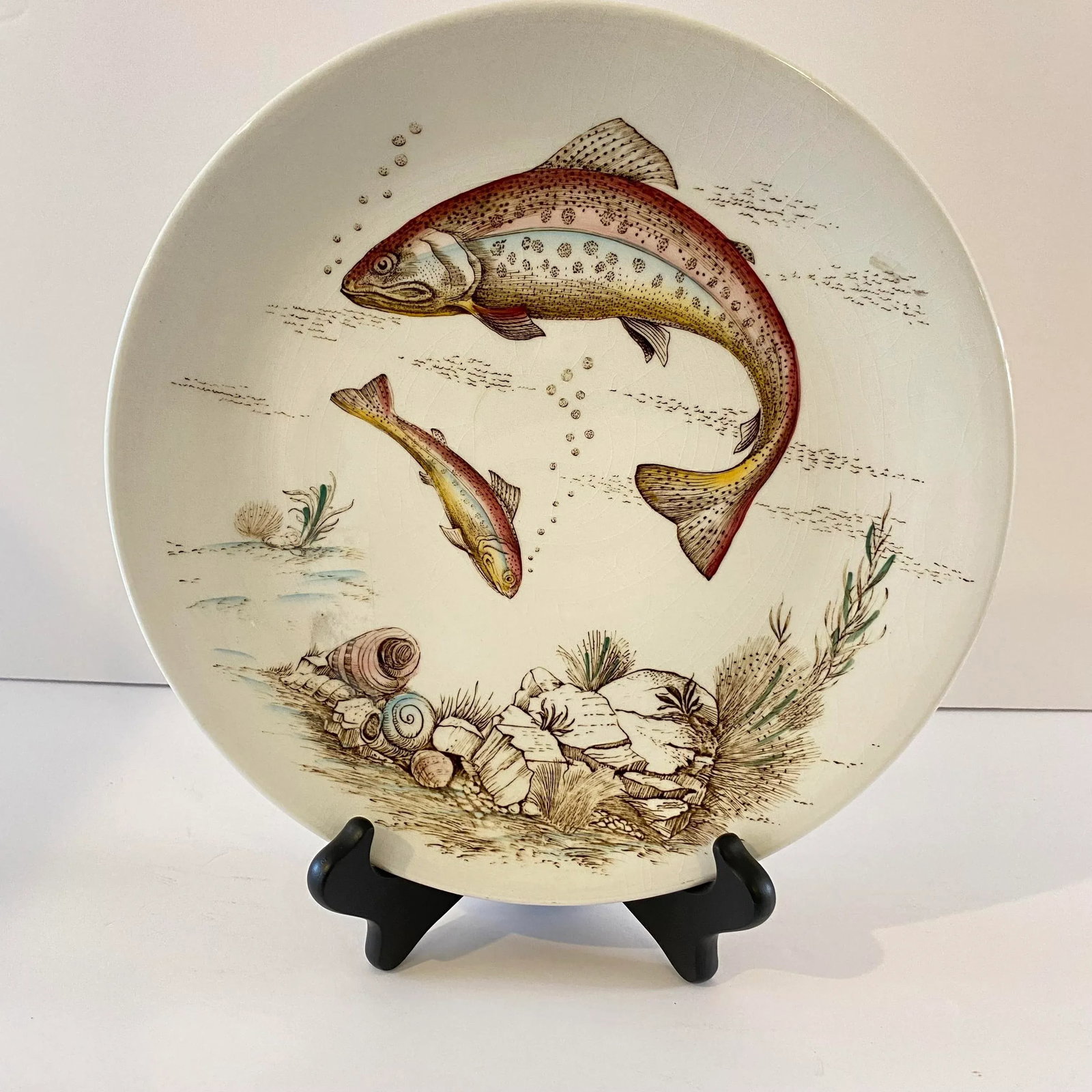 Vintage British Anchor Freshwater Fish Rainbow Trout Dinner Plate - 6