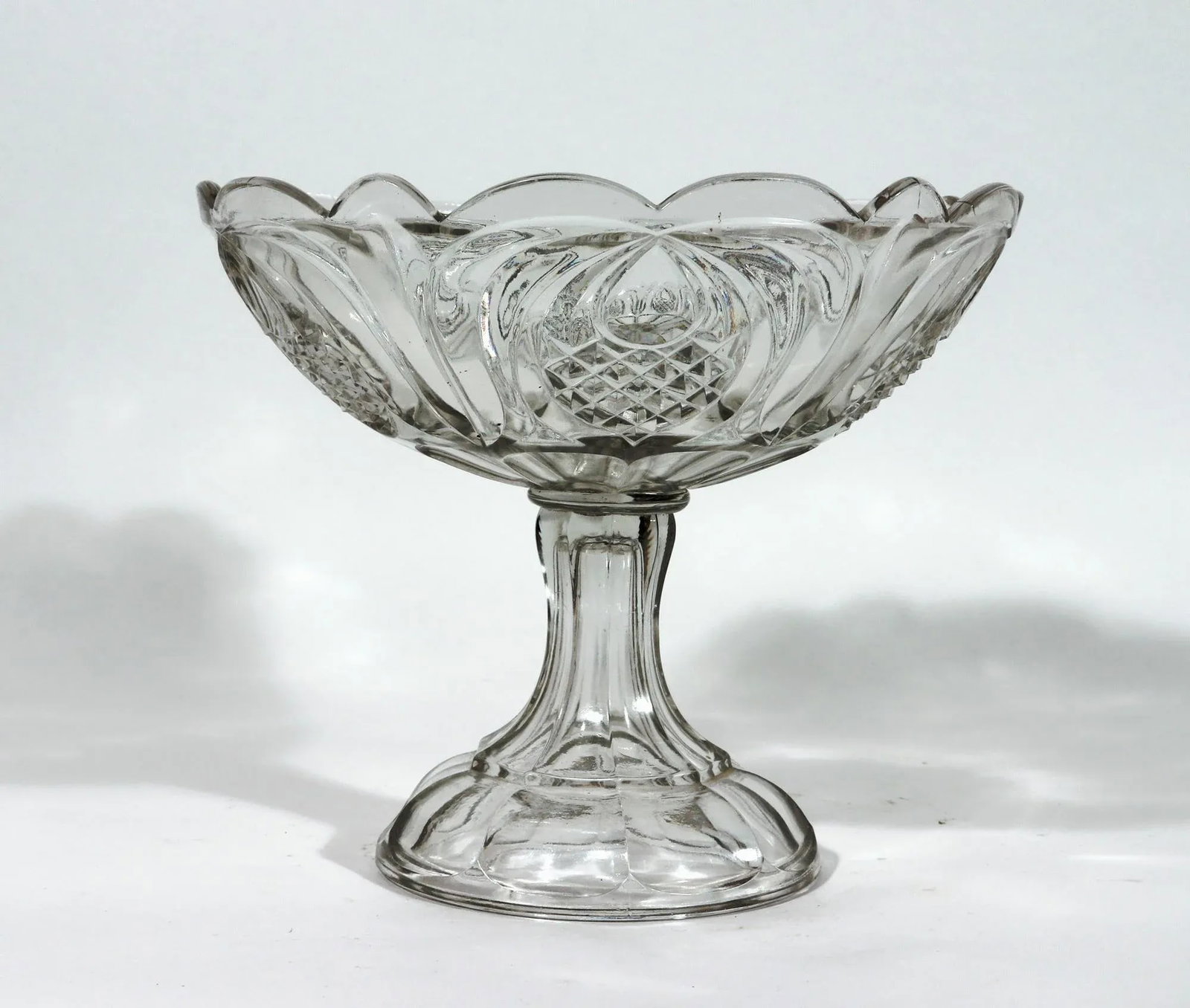 Pressed Glass Compote With Pineapple Pattern, Attributed to the Boston & Sandwich Glass Company - 2