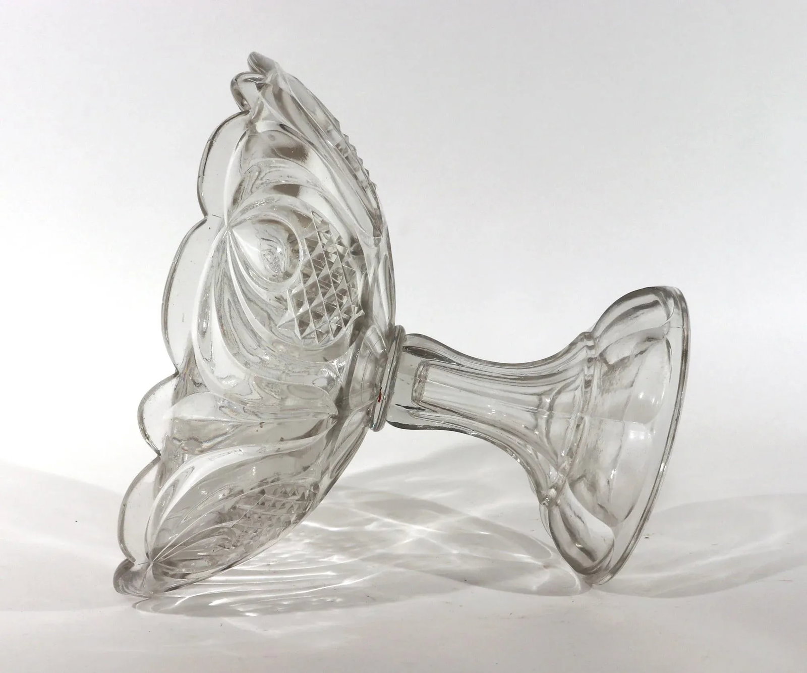 Pressed Glass Compote With Pineapple Pattern, Attributed to the Boston & Sandwich Glass Company - 4