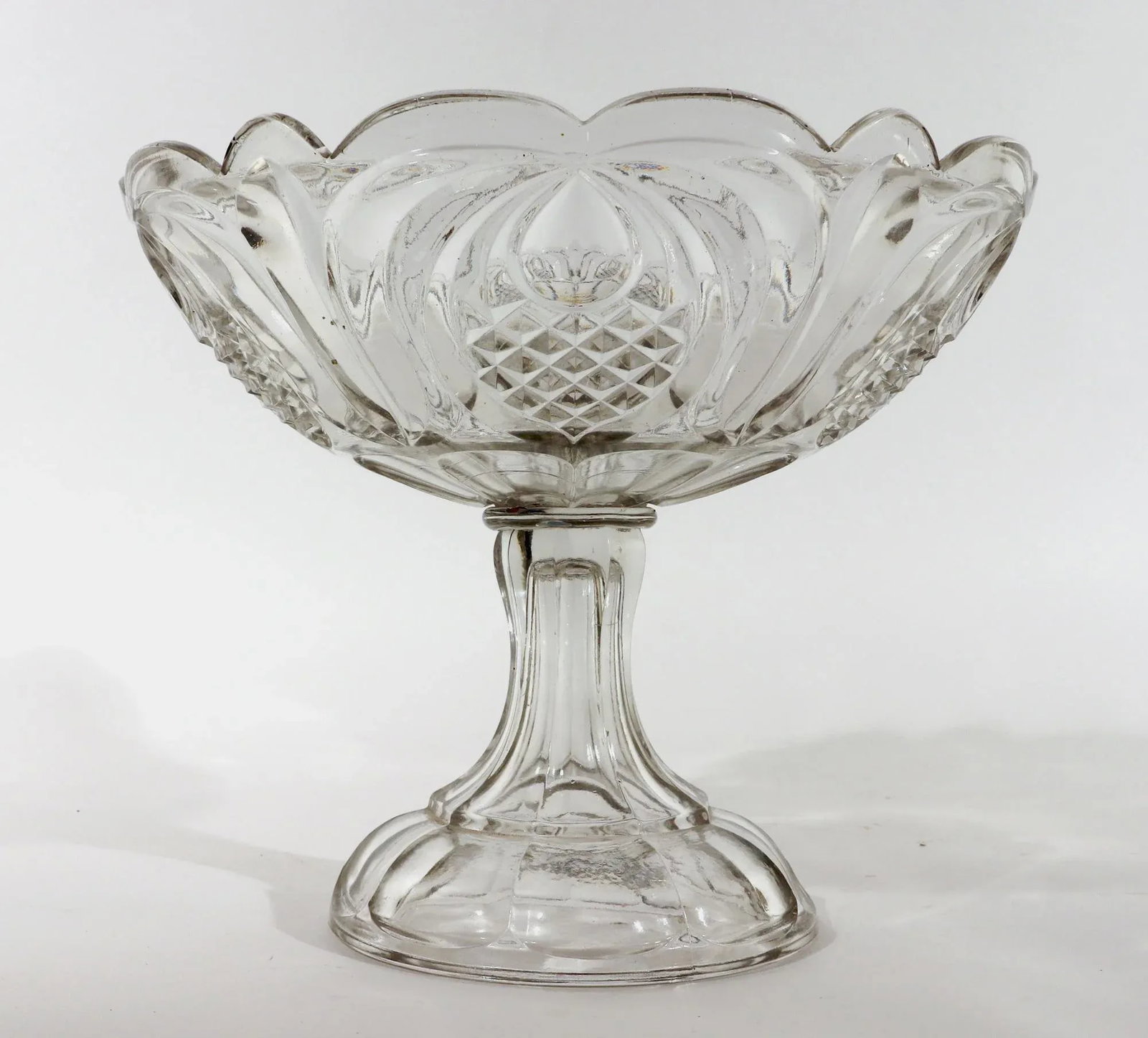 Pressed Glass Compote With Pineapple Pattern, Attributed to the Boston & Sandwich Glass Company - 5