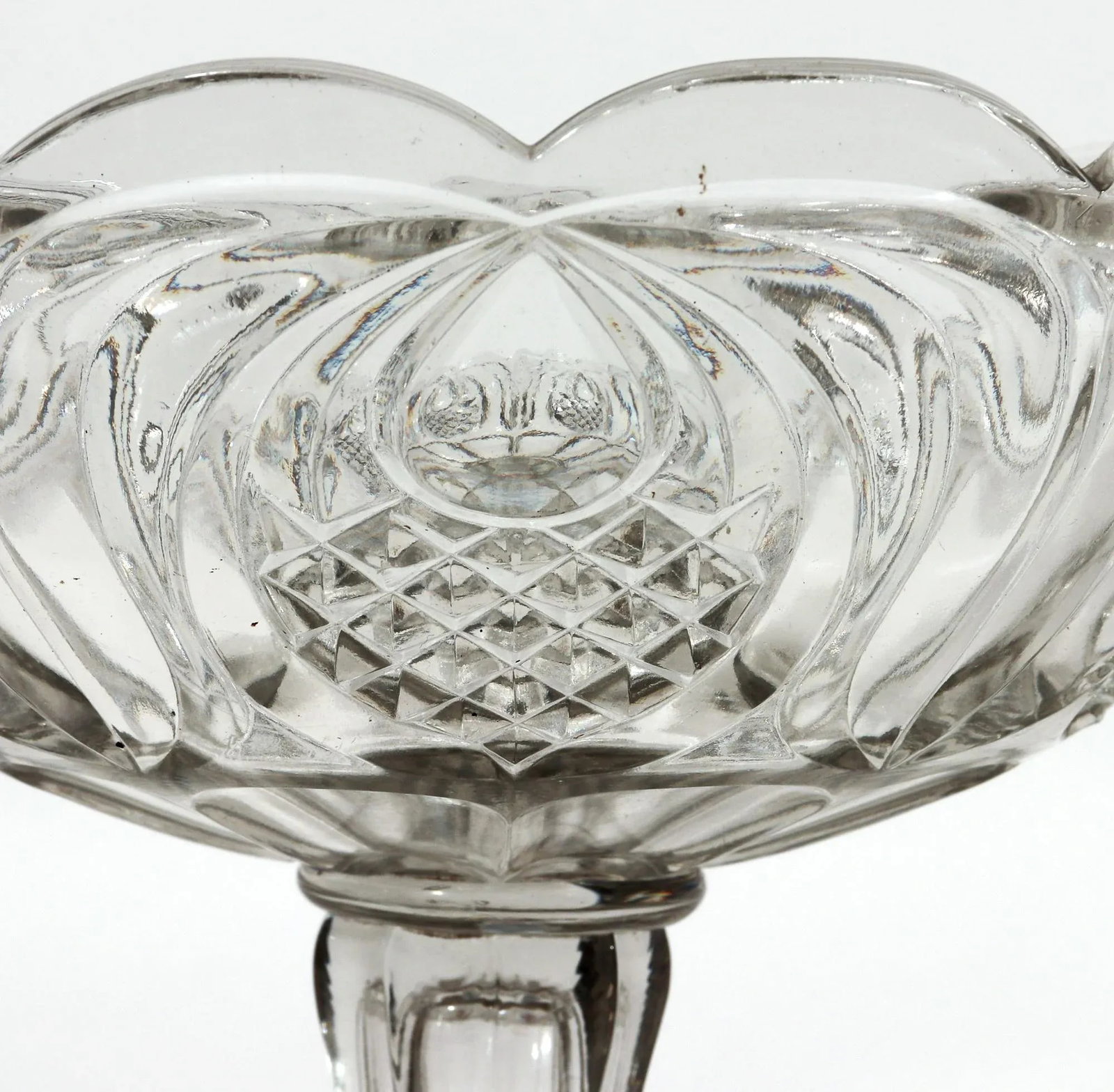 Pressed Glass Compote With Pineapple Pattern, Attributed to the Boston & Sandwich Glass Company - 6