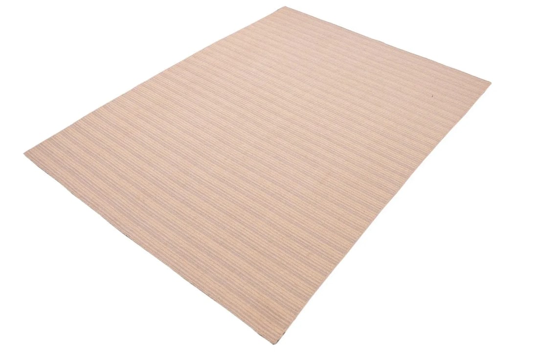Early 21st Century Shabby Chic Kilim Tan Gray Wool Rug - 2