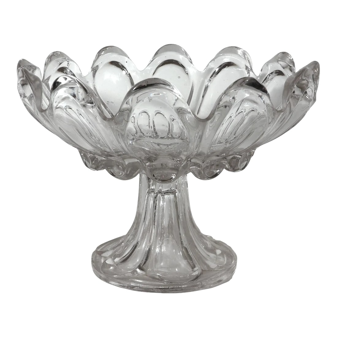 American Pressed Flint Glass Compote, Attributed to Boston & Sandwich Circa 1850-1870 (1 of 6)