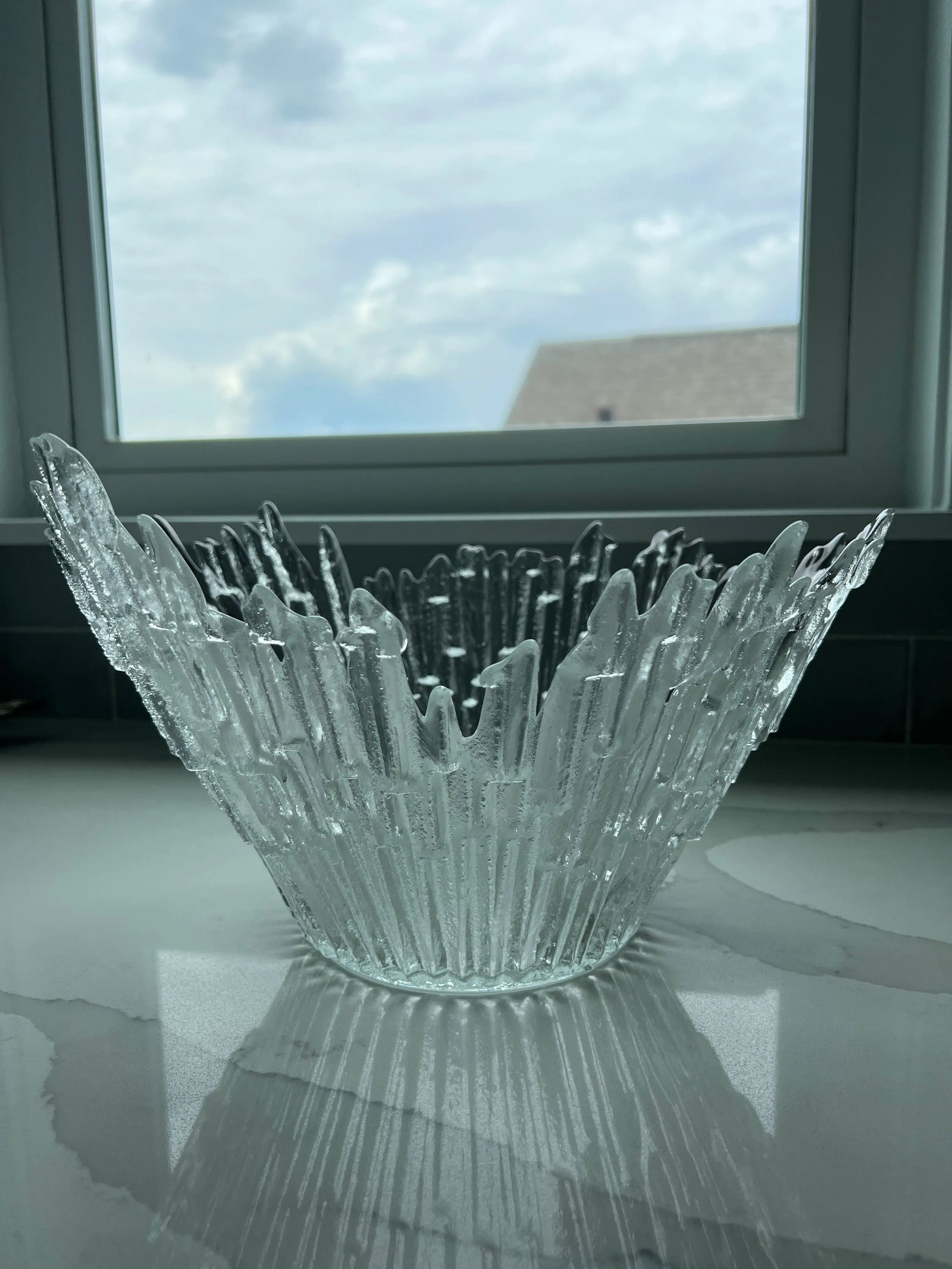1970s Vintage Ice Crystal Bowl - 2