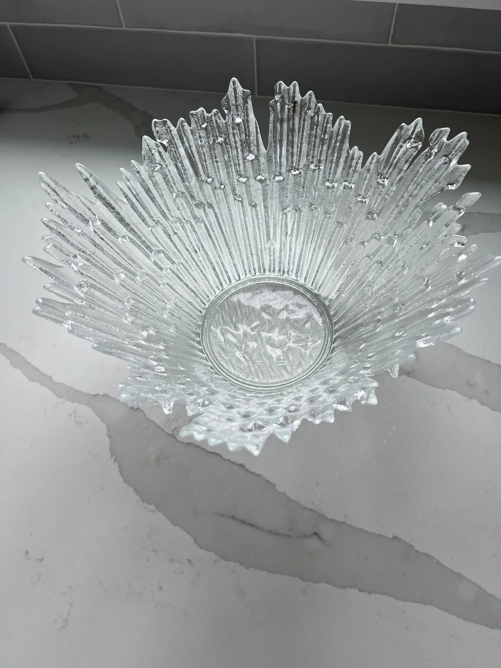 1970s Vintage Ice Crystal Bowl - 3