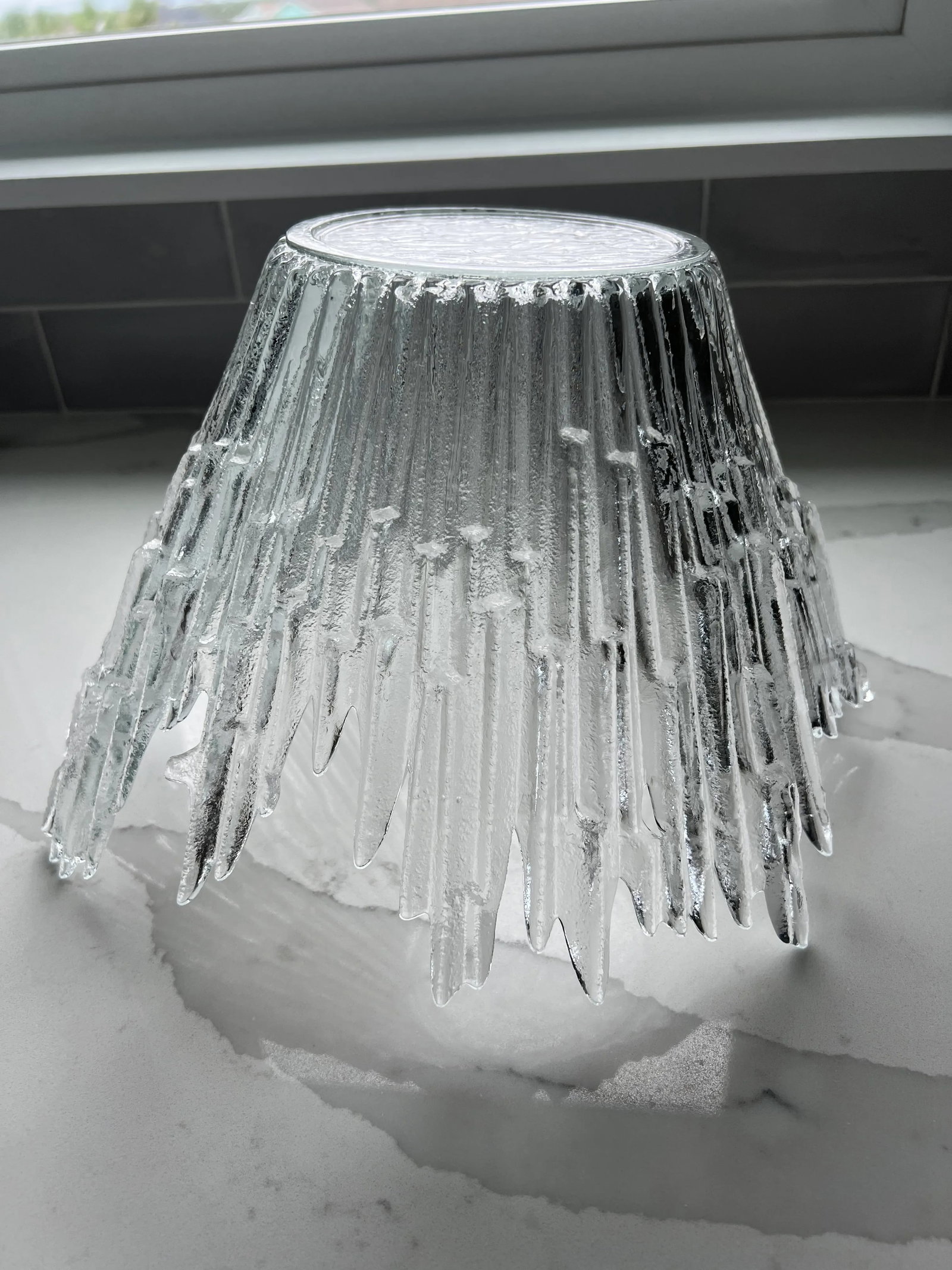 1970s Vintage Ice Crystal Bowl - 7