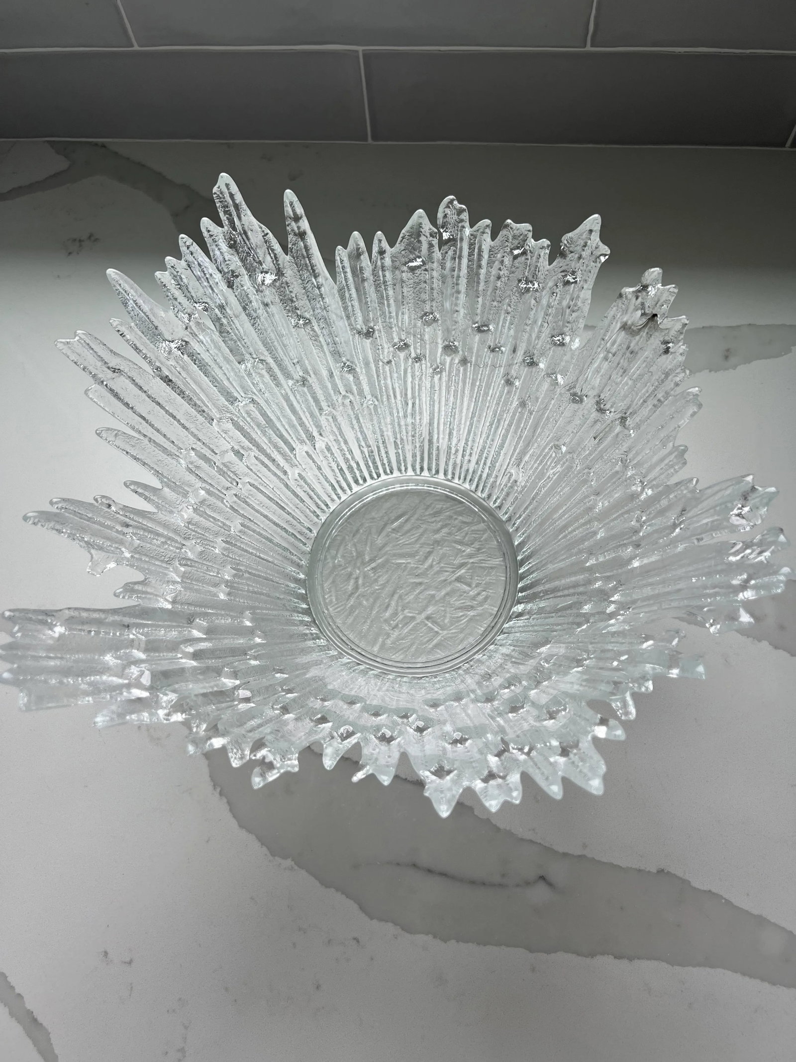 1970s Vintage Ice Crystal Bowl - 8