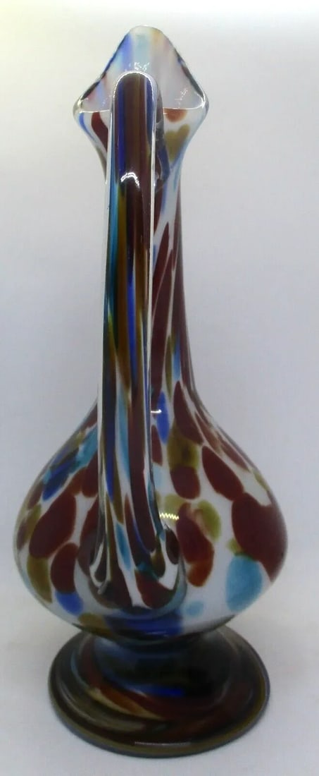 1950s Fratelli Toso Murano Hand-Blown Art Glass Pitcher Vase - 2