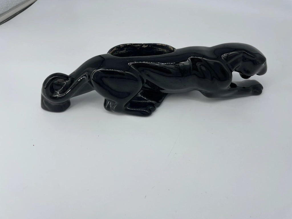 Midcentury Haeger Black Panther Ceramic Planter - 2