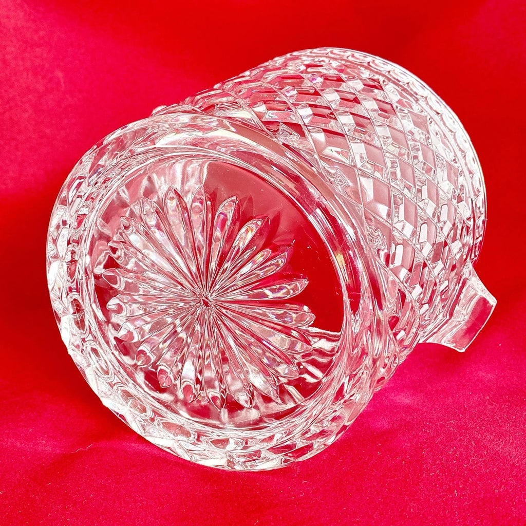 Vintage Regency Crystal Glass Ice Bucket Diamond Pattern - 6