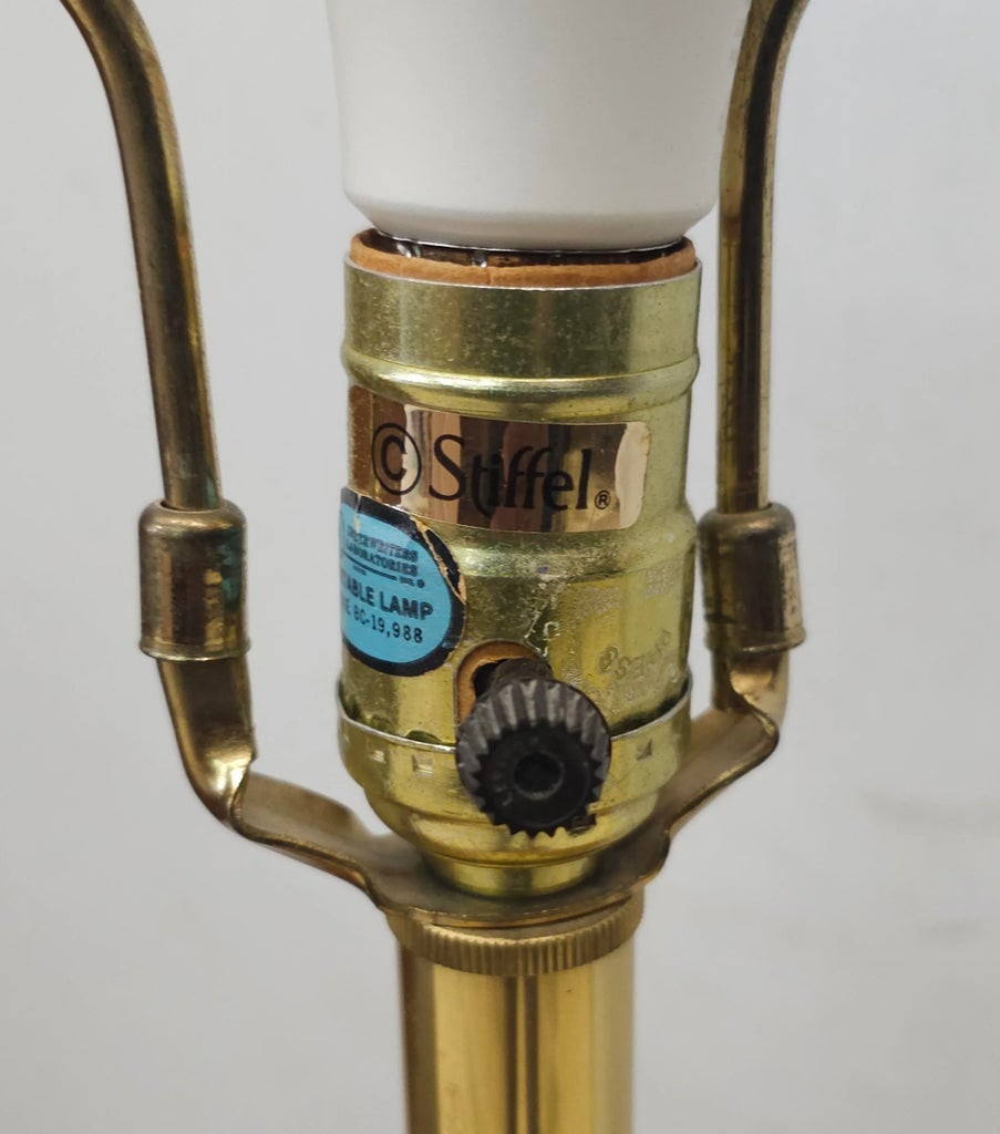 Stiffel Mid-Century Polished Solid Brass Colunm Table Lamp - 4