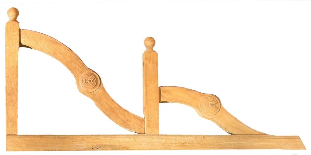 Large Vintage Wood Architectural Elements / Brackets, Pair - 5