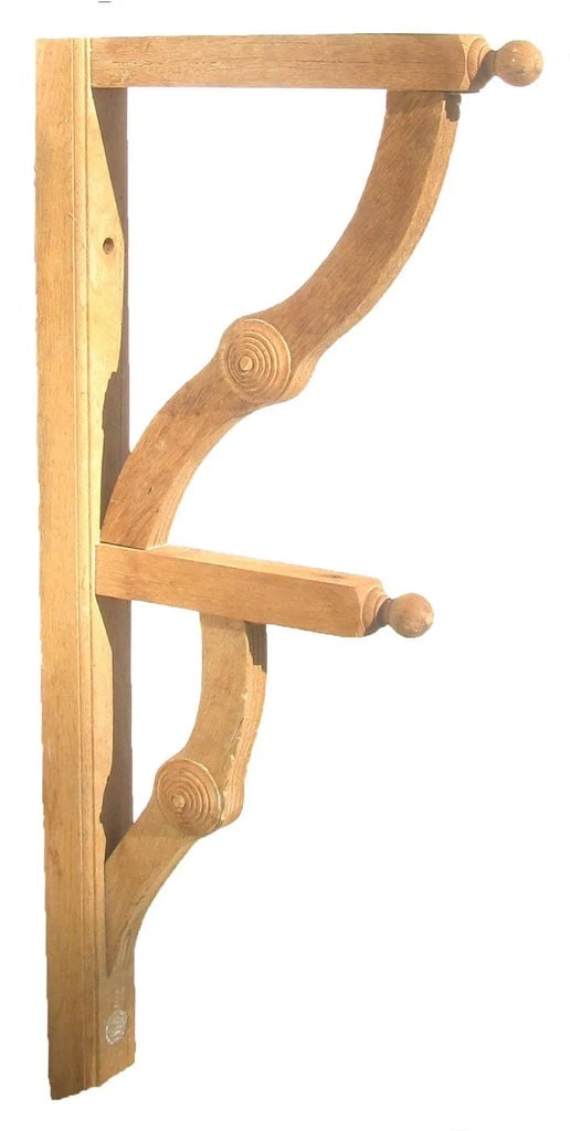 Large Vintage Wood Architectural Elements / Brackets, Pair - 6