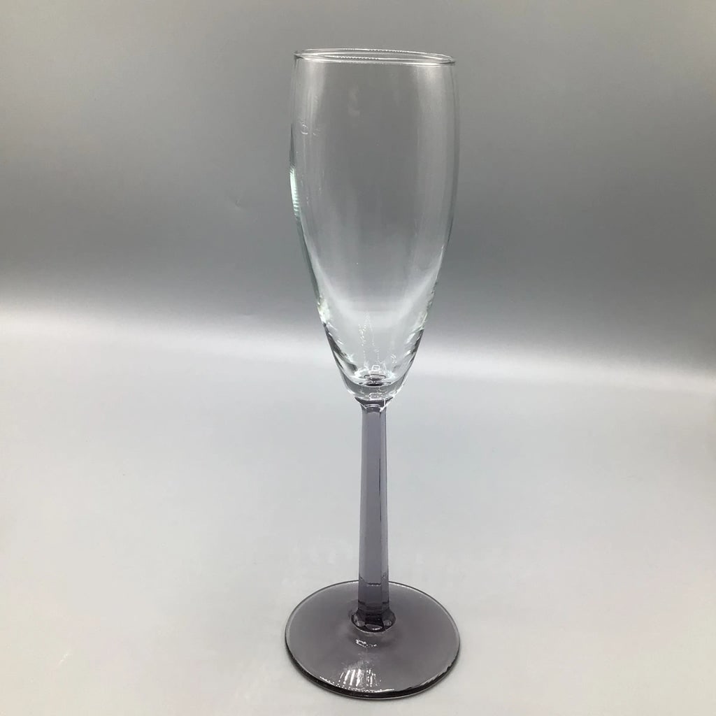 Amethyst Octagonal Stem 4 Champagne and 4 Wine Glasses-Set of 8 - 2