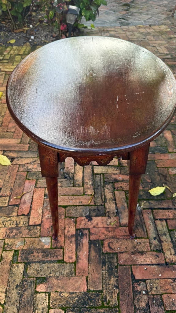 1990s Maitland-Smith Handcrafted Oval Side Table - 4
