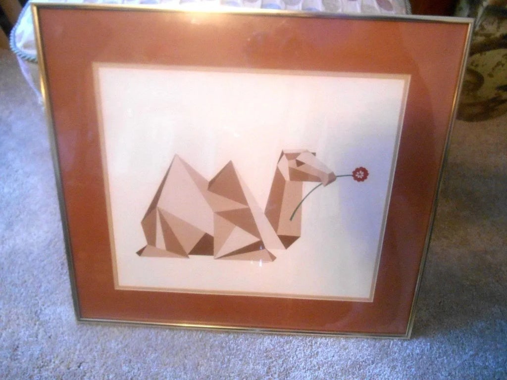 Mid-Century Modern Watercolor Gouache "Camellia" by Mame Lambeth - 5