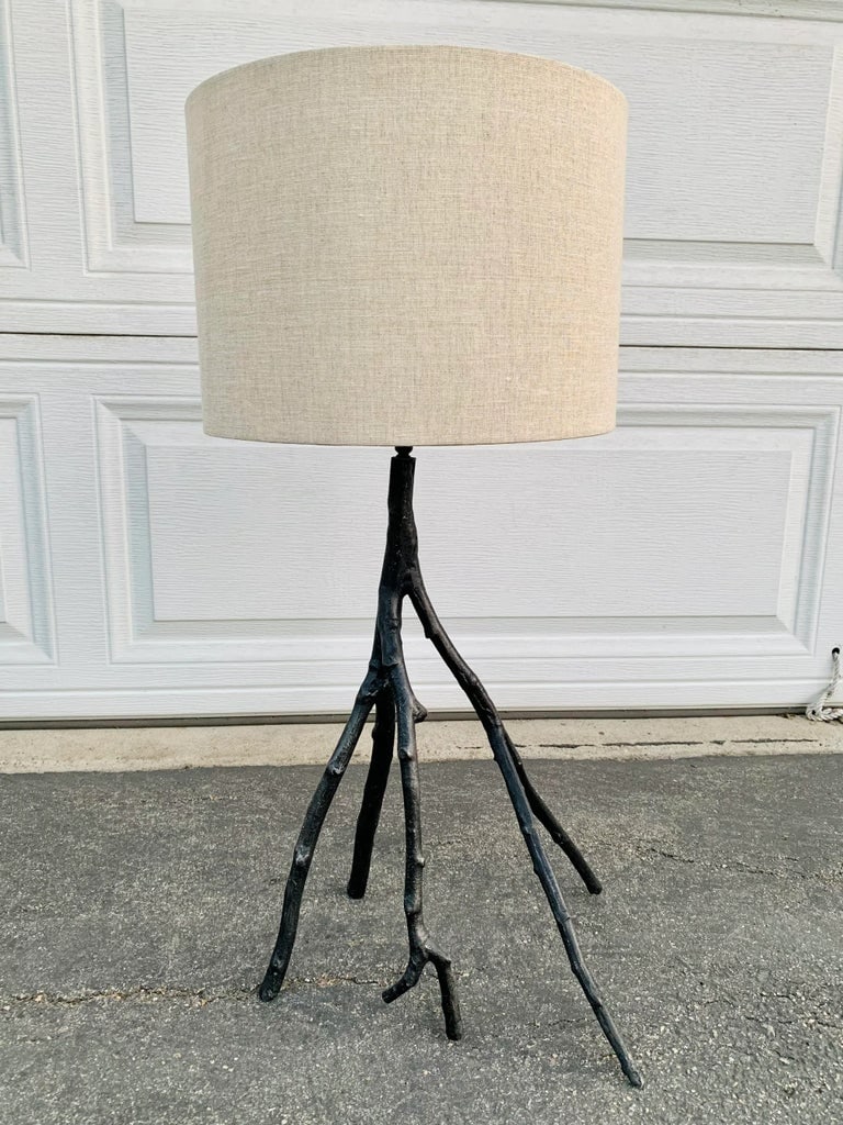 Brutalist Metal Tree Branch Lamp - 8
