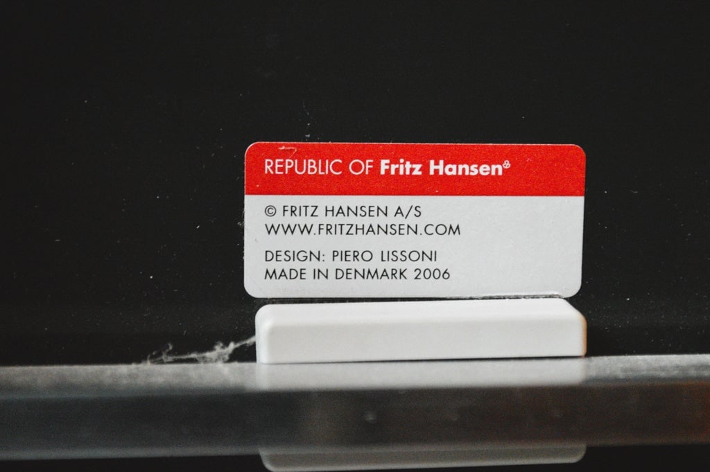Piero Lissoni Fritz Hansen Pl200 Gray Lacquer Black Wool Lounge Chair - 10