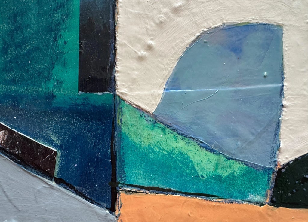 "Reflections" Original Mixed-Media Abstract on Panel by Zac Woodiel - 2