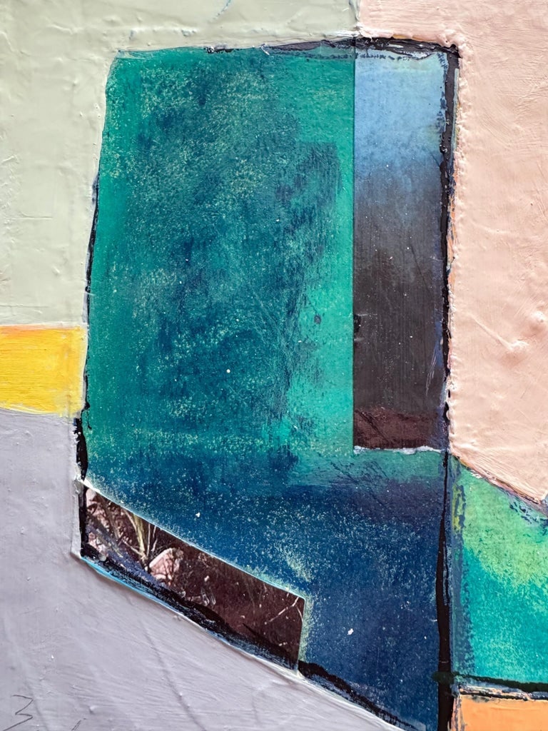 "Reflections" Original Mixed-Media Abstract on Panel by Zac Woodiel - 6