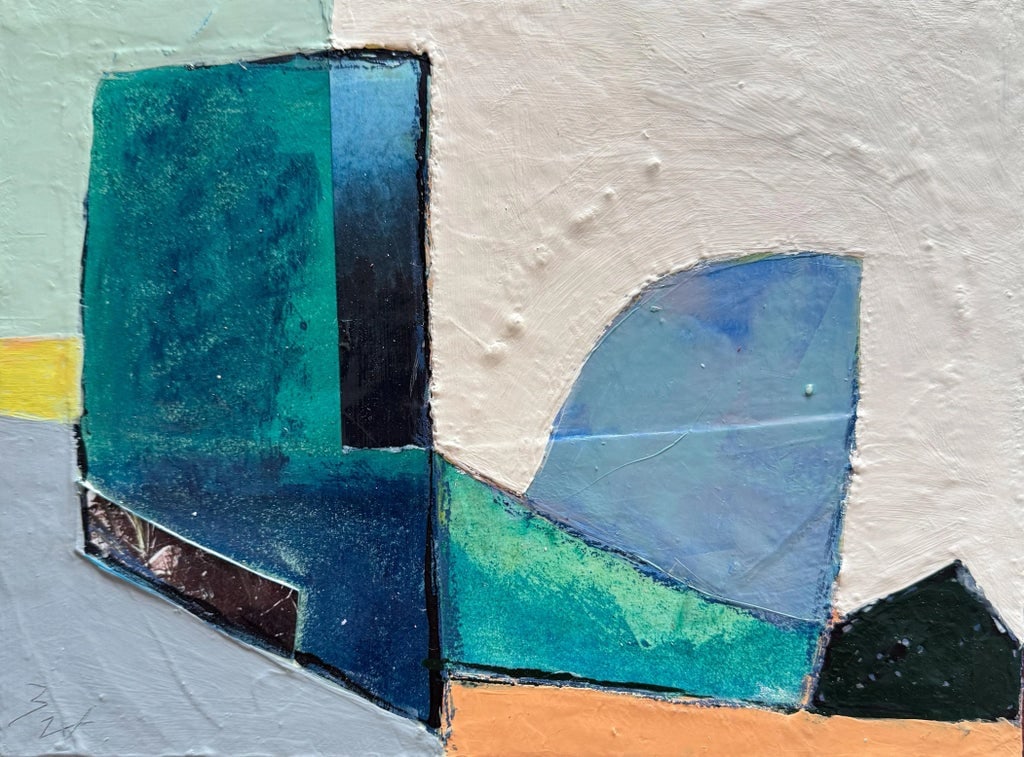 "Reflections" Original Mixed-Media Abstract on Panel by Zac Woodiel - 7